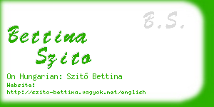bettina szito business card